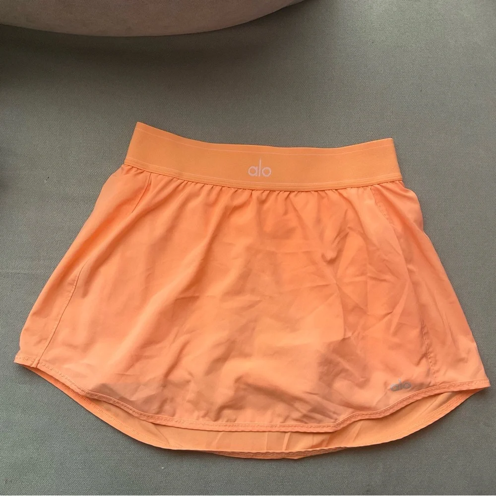 Alo Yoga Match Point Tennis Skirt Cantaloupe S
